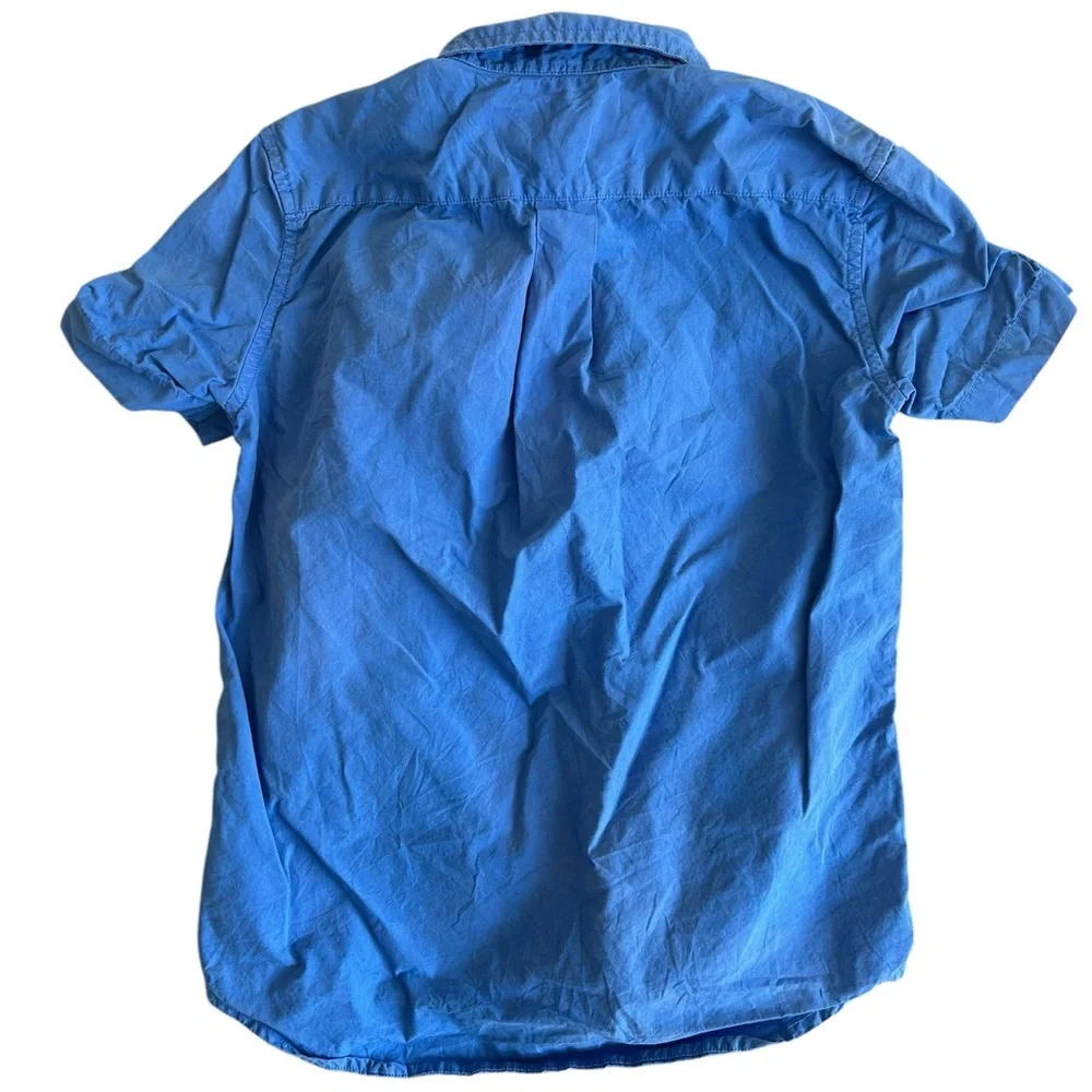 Ralph Lauren Boys Button-Down Shirt‎ Blue Size 7 Short Sleeve